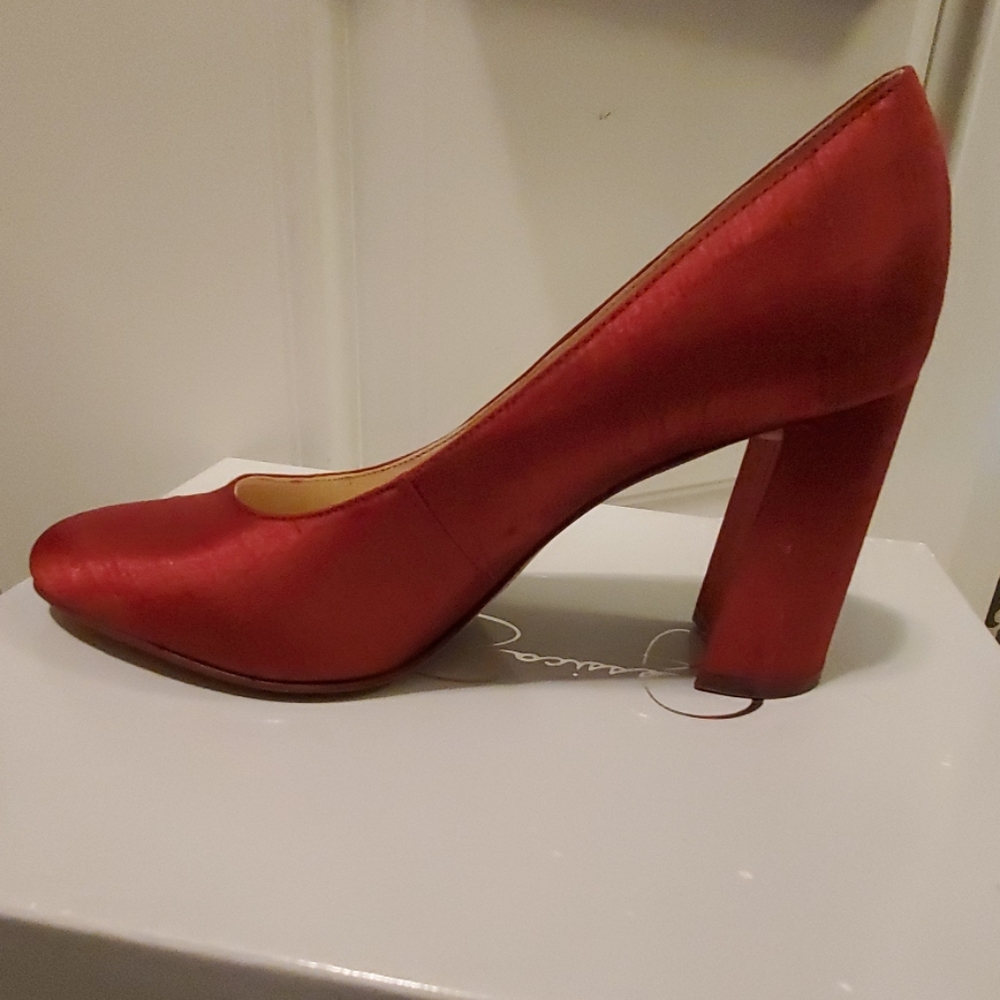 Satin Red Heel